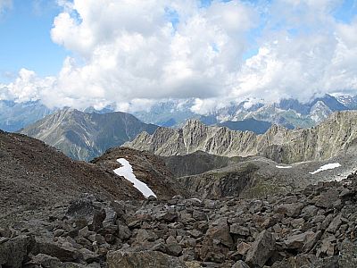 Ausblick von der Staniskascharte nach Norden
