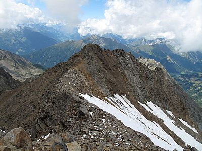 Noch ein Blick zurück zum Vorgipfel