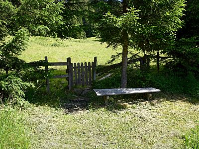 Wir passieren ein Gatter und erreichen wenig später ...