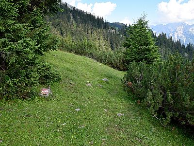 ... und folgen der Markierung zum Grundbach