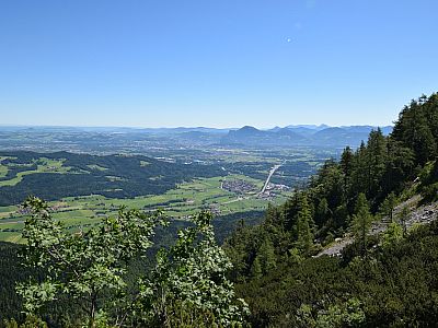 Der Blick nach Nordosten Richtung Salzburg