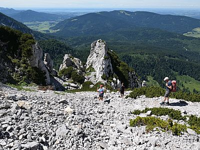 Schnell verlieren wir nach Nordwesten an Höhe