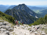 Nach Westen hat man einen schönen Blick auf den Grat zum Zwiesel