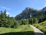 Noch einmal können wir das mächtige Massiv des Hochstaufen betrachten