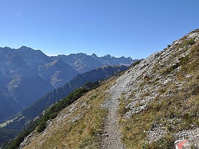 Immer mehr Gipfel werden sichtbar