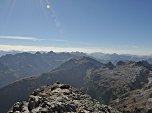 Blick nach Westen auf den Allgäuer Hauptkamm