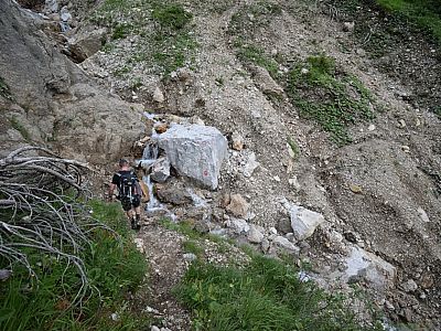 .. aber nach einem kleinen Aufstieg und der letzten Rinne ... 