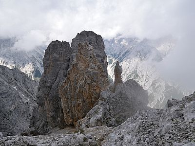 Wunderschön der Bockkarturm im Norden des Gipfels