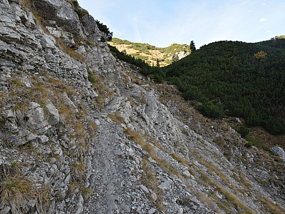Es wird steiler, Kraxeleien bleiben uns aber erspart 