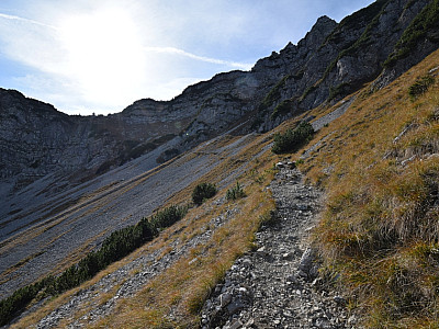 Bevor wir den Rand des Kars erreichen, ...
