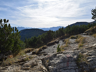 Nachdem wir den Grat erreicht haben, wird der Blick nach Süden frei