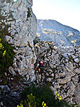 Nun beginnt der Klettersteig