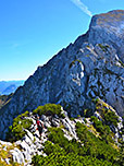 Blick über den Mannlgrat, vor uns die Mannlköpfe