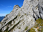 Rückblick zum Abstiegsweg