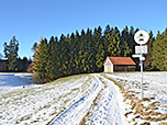 Zurück an der Verzweigung biegen wir links ab...