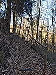 ...und wandern über den teils gestuften Waldweg...
