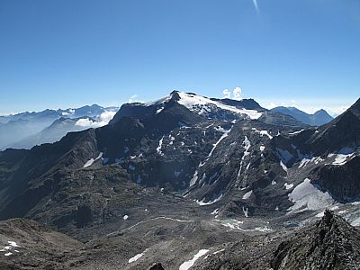 Blick vom Grat zum Schareck