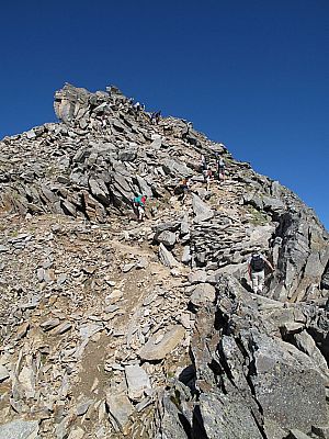 Die Klettereien werden vom Gehgelände abgelöst