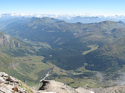 Blick hinunter ins Rauriser Tal