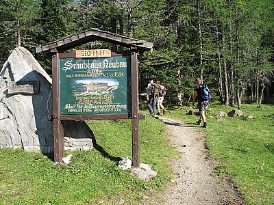 Weiterweg zum Schutzhaus Neubau