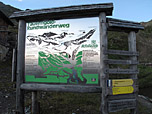 Infotafel über den Tauerngold-Rundwanderweg bei der Hütte