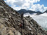 Blockwerk kurz vor der Rojacher Hütte