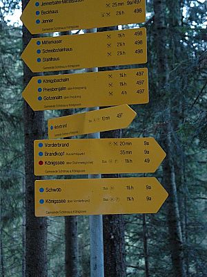 immer gut ausgeschilderte Wanderwege.