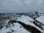 Rückblick über die Benzingspitze zur Aiplspitz, rechts der Miesing