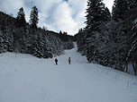 Der untere Teil der Skipiste