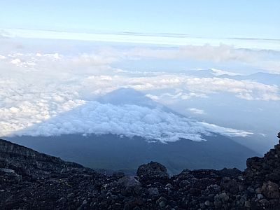 Weltbekannt ist die Silhouette des  Fuji-san