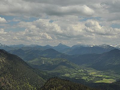 Blick über die Jachenau zur Guffertspitze