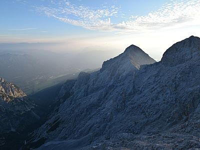Deutlich ist unser letzter großer Gipfel, die Alpspitze zu sehen