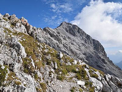 Der letzte Aufstieg über den Grat zur Alpspitze