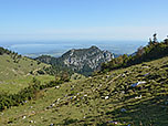 Blick zur Gedererwand und zum Chiemsee