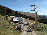 Blick zurück zur Hütte des Italienischen Alpenvereins