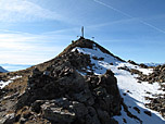 Rückblick zum Gipfelkreuz