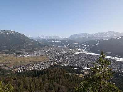 Immer wieder schön, der Ausblick auf Garmisch-Partenkirchen
