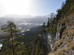 Der Ausblick auf die Wettersteinwand hinter Garmisch