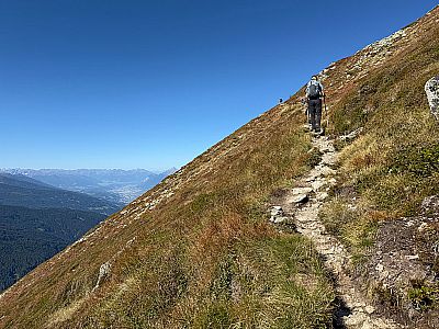 ...im weiterhin steilen Gelände