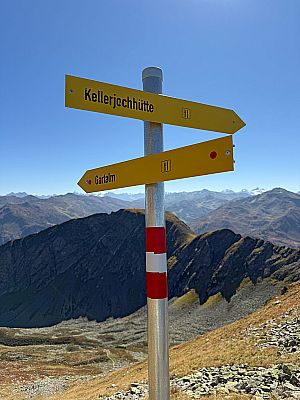 An diesem Abzweig werden wir nachher den Weg zur Gartlalm einschlagen