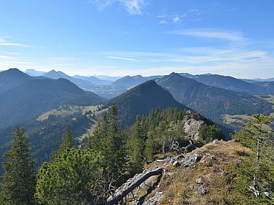 Der Blick zurück auf den Aufstiegsgrat