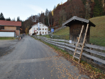 Wir starten am Wanderparkplatz vor dem Gasthof Fallmühle