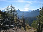 Der Ausblick am Einstein vorbei zum Gaishorn