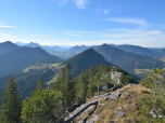 Der Blick zurück auf den Aufstiegsgrat