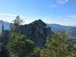 Der Blick vom Schnalskopf zurück zum Gipfel des Kienberg