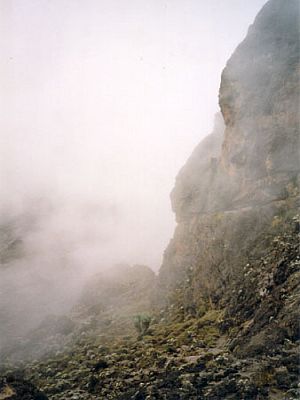 "Breakfast"-Wand, kurz nach dem Barranco Camp