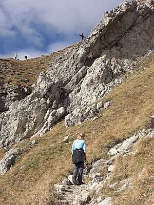 Gipfelkreuz in Sicht