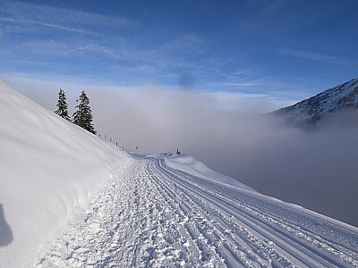 Wolken versperren uns die Sicht ins Zillertal
