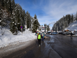 Von Hochfügen starten wir nach Norden, links von der Passstraße