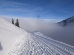 Wolken versperren uns die Sicht ins Zillertal